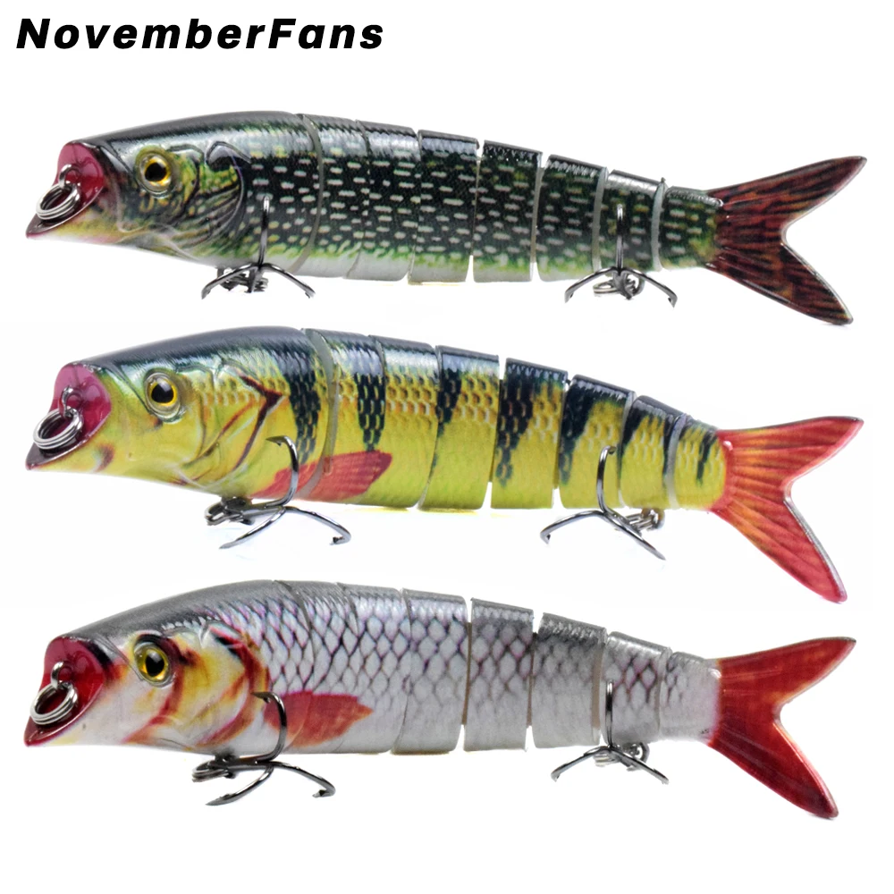 

NovemberFans Wobbler Jointed Fishing Bait 14cm 21.5g Rattle Trout Swimbait Artificial Bait Bass Fishing Tackle