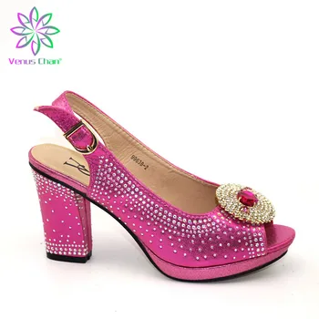 

Fuchsia Color Italian Wedding Women Shoes Italy Design Elegant Pointed Toes Party Shoes New Arrival Autumn Sandals