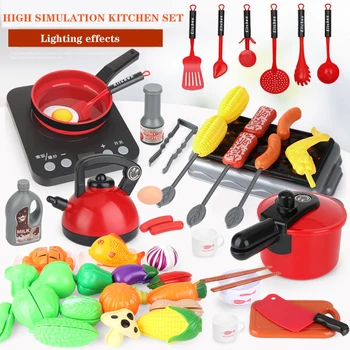

Children's Miniature Food Kitchen Toys Cookware Pot Set Children Pretend To Play Simulation Kitchen Utensils Toys For Girls
