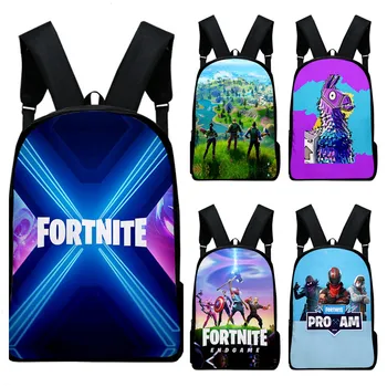

2020 New Fortnites 3D Brand Design Printed Patterned Backpack European and American Fashion Children Backpack Cartoon School Bag