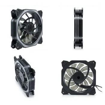 

120mm LED Computer Case Cooling Fan RGB 4Pin 3Pin Low Noise 28DB 12V DC 0.3A Fan Speed about 1300 RPM High Quality