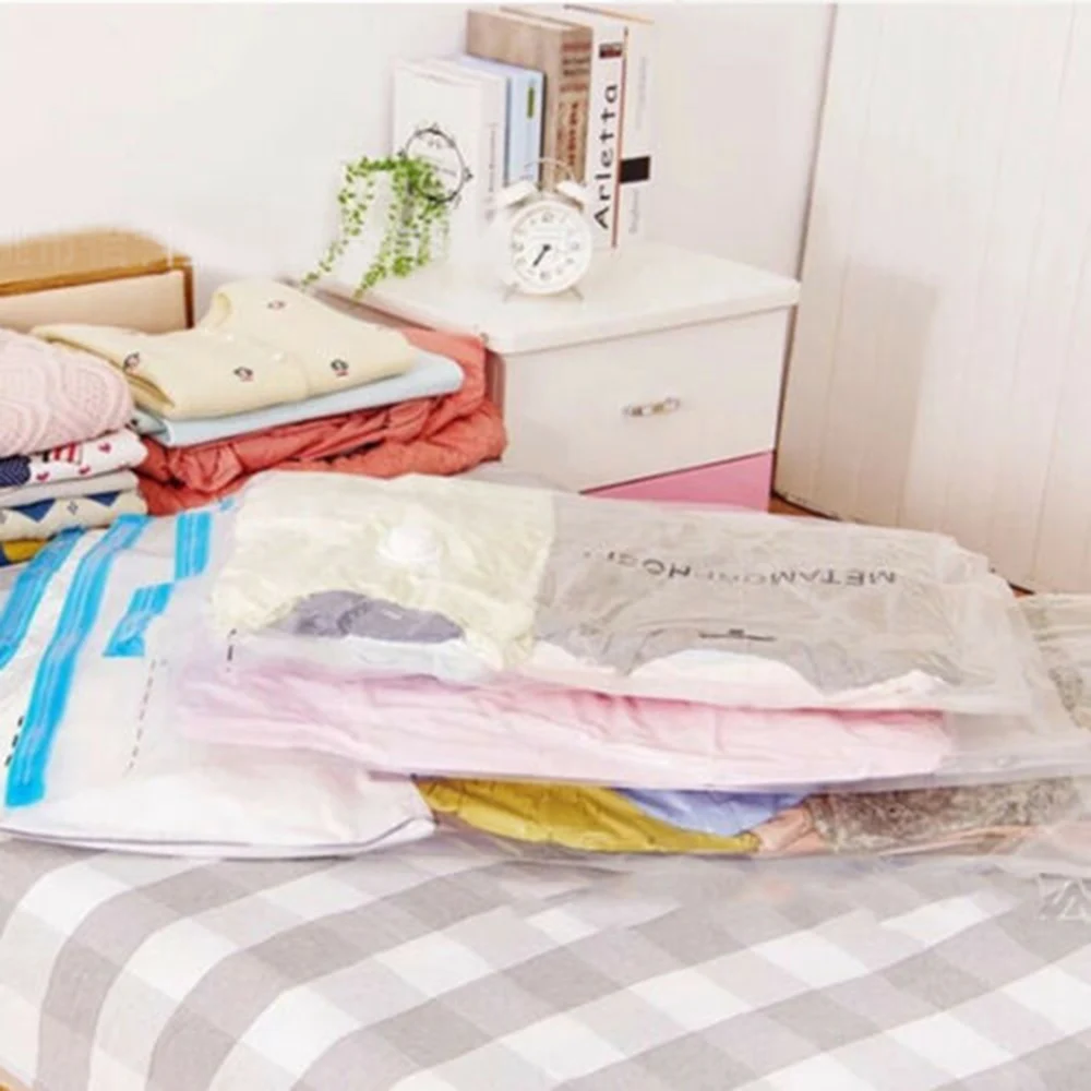 10 шт. вакуумные мешки для хранения одежды держатель прозрачный