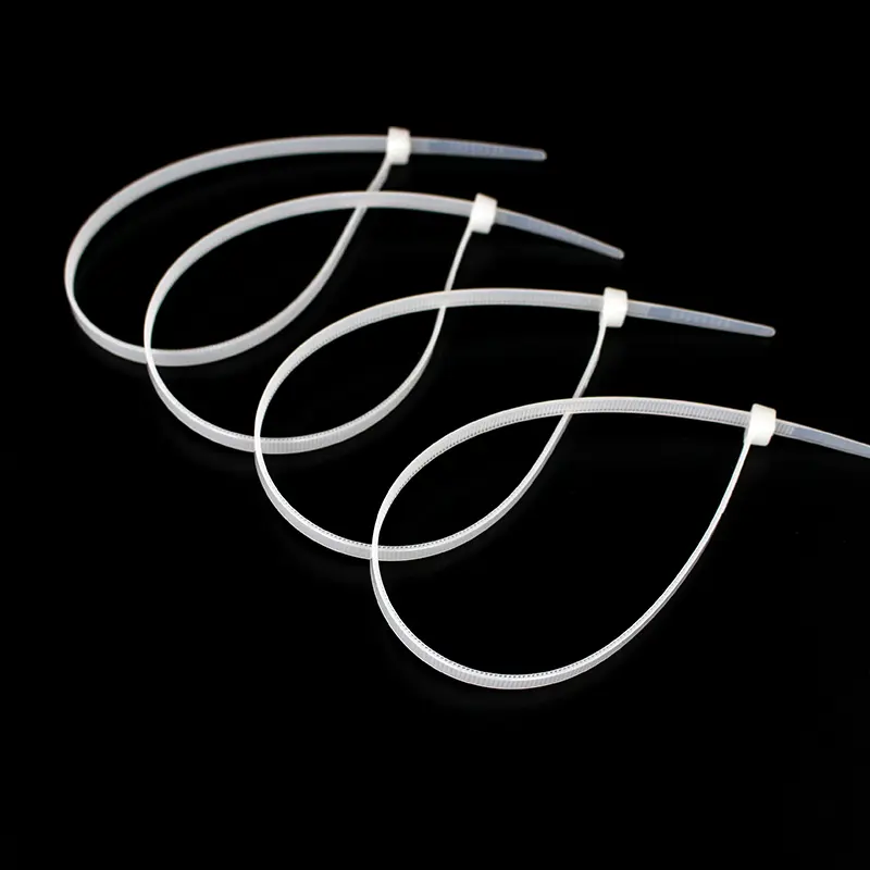 100pcs/bag Cable Tie Self-locking Plastic Nylon Tie White Organiser Fasten Cable Wire Cable Zip Ties - Image 5