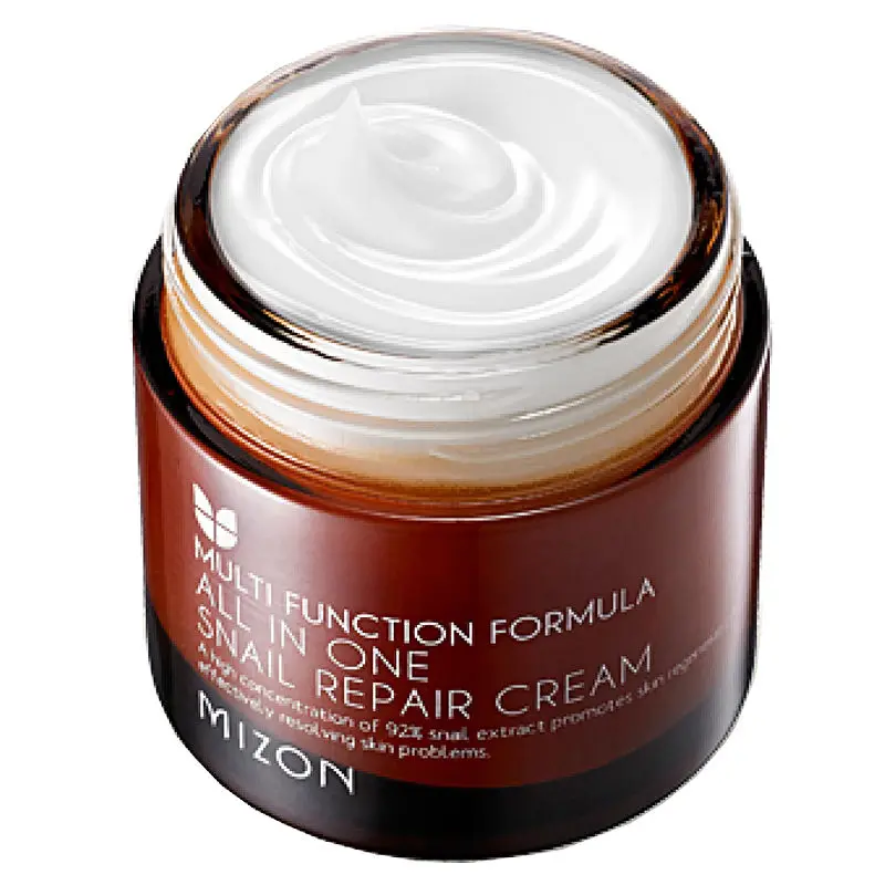 MIZON All In One Snail Repair Cream 75 мл уход за кожей лица крем лечение акне, увлажнение против морщин лучшая корейская косметика