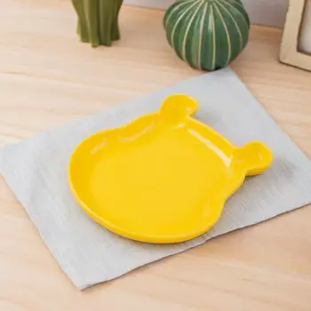 

1pc lovely Cartoon Model Mini Dish Plate Cartoon Dinnerware Snack Holder Compote Tray Dish figure toys gift