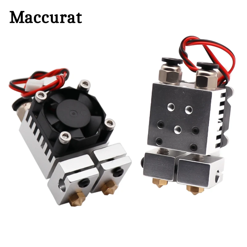 

Double Head 2 in 2 out J-Head Long distance Bowden Extruder Extrusion 3D printer Parts Hot End All Metal Heat Sink 1.75mm 0.4mm