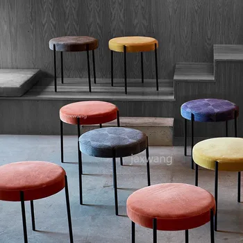 

Northern Europe Ins Round Stool Customized Household Living Room Chair Small Stool Simplicity Originality Cushion Low Stool