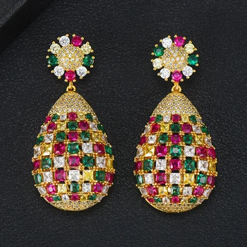 

GODKI Luxury Disco Ball Statement Dangle Earring For Women Wedding Cubic Zirconia DUBAI Bridal Earring Jewelry Accessories2020