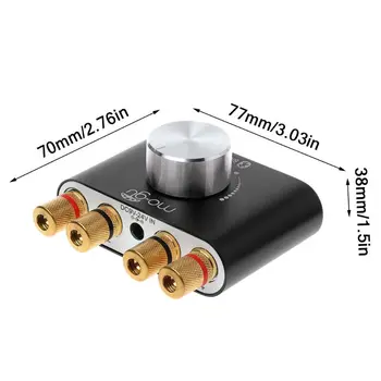

1Set 50W+50W Black Bluetooth 4.0 Mini Digital Home Audio Power Amplifier Stereo HiFi Amp Without Power AdapterW91A