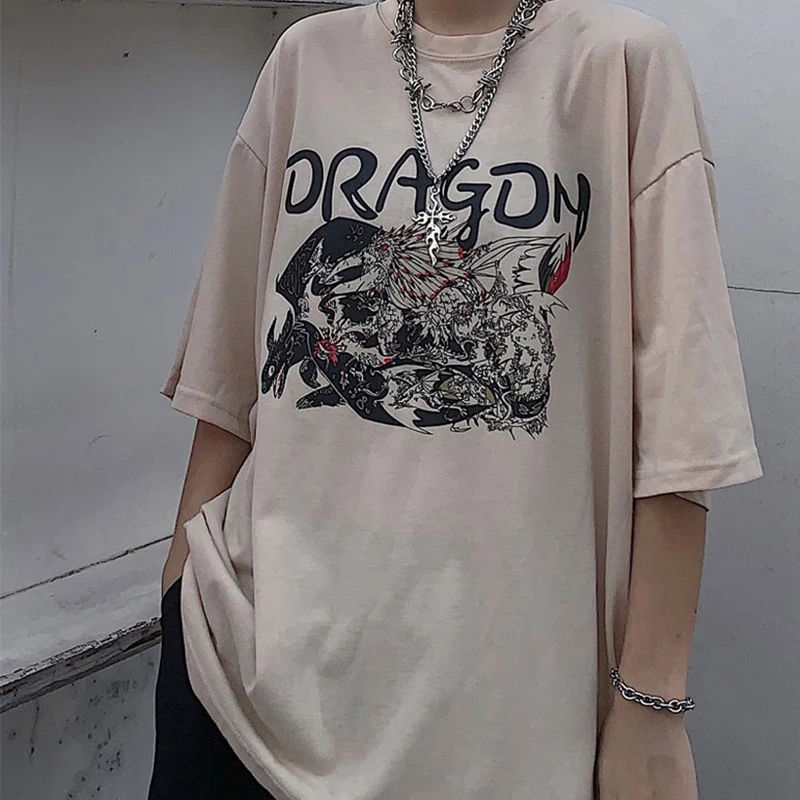 men clothes 2019 summer anime t shirt men's t-shirt with print minimalist New Arrival Loose Retro camiseta hombre Men and women