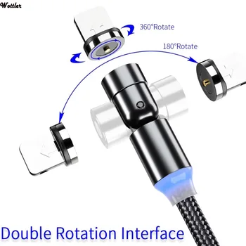 

Rotate Magnetic Cable 360 Degree USB Type C Charging Cable Fast Charging Magnet Charger 540 Rotate Micro Magnetic Cable