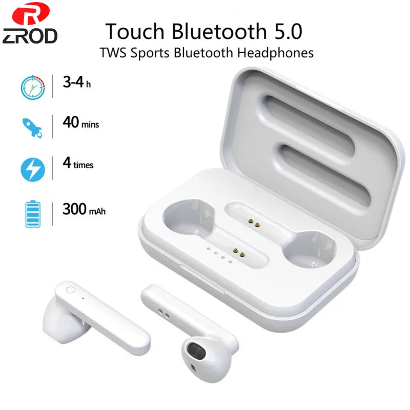 TWS Bluetooth 5 0 наушники с сенсорным управлением бас стерео беспроводные спортивные