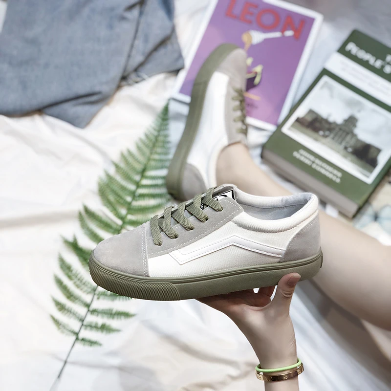 Женские кроссовки; коллекция года; модная повседневная обувь с дышащей сеткой; женские кроссовки на шнуровке; женская обувь; Zapatos De Mujer; женская обувь - Цвет: white green
