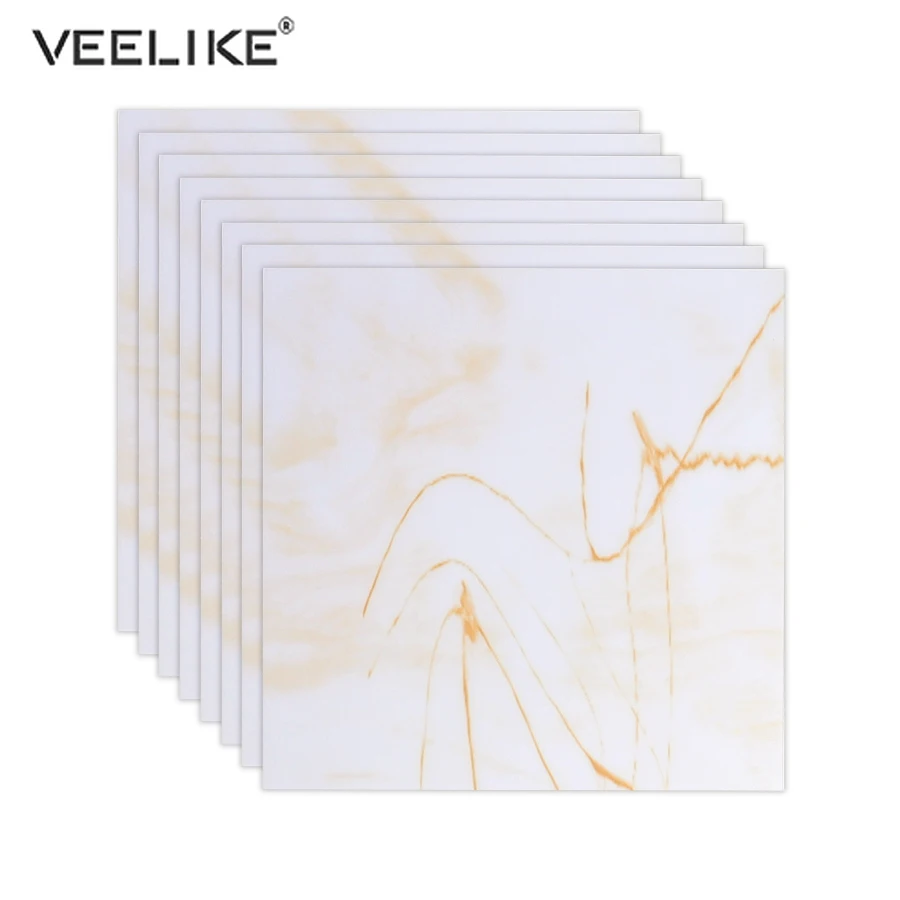 Us 5 08 39 Off Marble Floor Ceramic Tile Stickers Kitchen Waterproof Anti Slip Contact Paper Living Room Self Adhesive Floor Sticker Wallpaper On