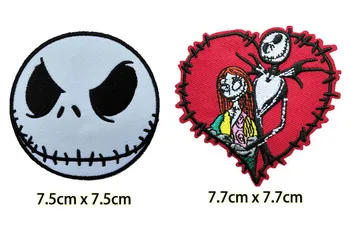 

Nightmare Before Christmas embroidered iron on patch, Jack Skellington and sally movie jacket jean DIY clothing accessories