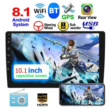 

VODOOL 10101 10.1 inch Touch Screen Android 8.1 Car Stereo GPS Navi FM Radio MP5 Player Support Steering Wheel Control Video Out