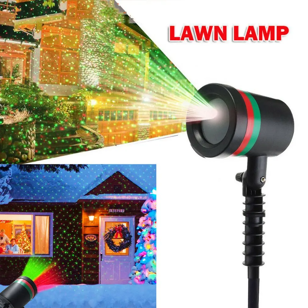 Рождественская Звезда лазерный проектор светильник светодиодный движущийся наружный пейзаж сценический RGB светильник пейзаж Рождественский садовый светильник