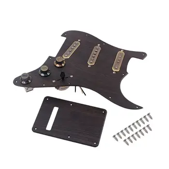 

OOTDTY Prewired Pickguard Plate SSS Pickup with Back Cover Set for Electric Guitar
