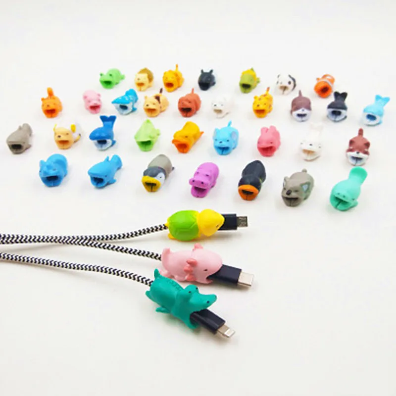 

PVC Animal Cable Saver Protector Toy USB Charger Data Line Wire Cord Protection Anti-break USB Cover Tools Novelty Funny Toy