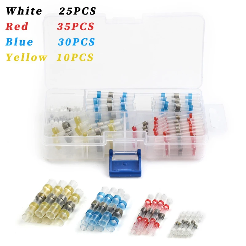 

100pcs Insulating Heat Shrink Butt Connectors Placing Electrical Wire Cables Sleeve Marine Automotive Soldering Connectors