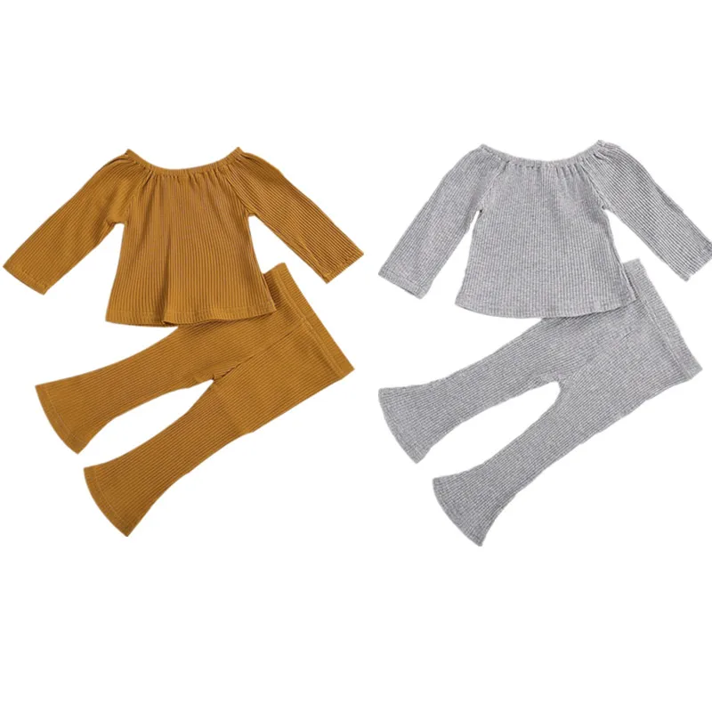 2Pcs Toddler Kids Girl Clothes Long Sleeve Sweatshirt Top Pants Tracksuit Outfit 
