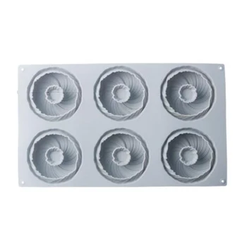 

Six Vortex Silicone Molds Turbine Cake Decorating Molds for Baking Fondant Baking Tools Candy Making Mould