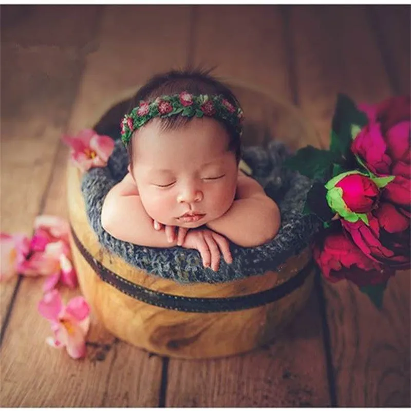 accessori barril de madeira foto adereços bebê