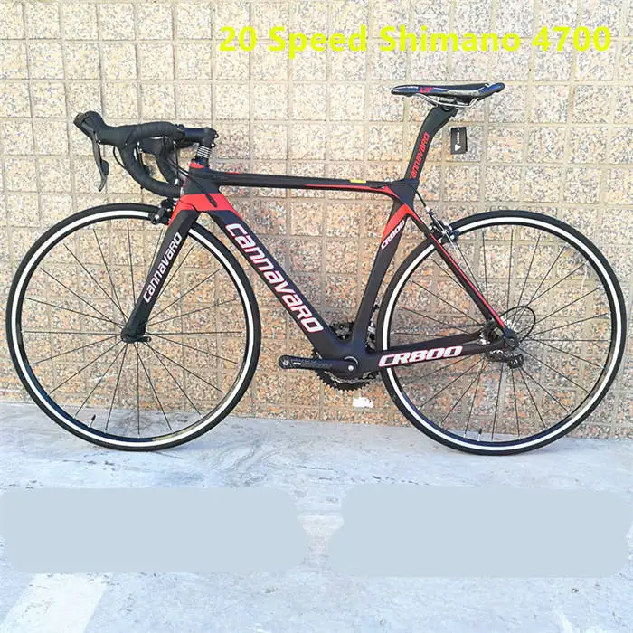 Бренд дорожный велосипед 48/50/52 см полный кадр из углеродного волокна SHIMAN0 22 Скорость перерыв ветер тормоз V Велосипедное гоночное седло велосипеда велосипед - Цвет: 20 Speed black red