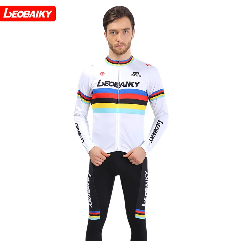 5 Brand Pro Team Men Cycling Jersey Set Long Sleeves MTB Bike Clothes Bicycle Clothing Autumn Thin Cycle Sportswear - Цвет: 5