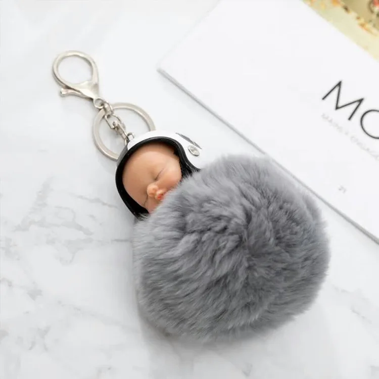 Спящая кукла MENG подвеска брелок Спящая кукла мягкая игрушка пушистый шар шлем мотоциклетная Кепка взрыв