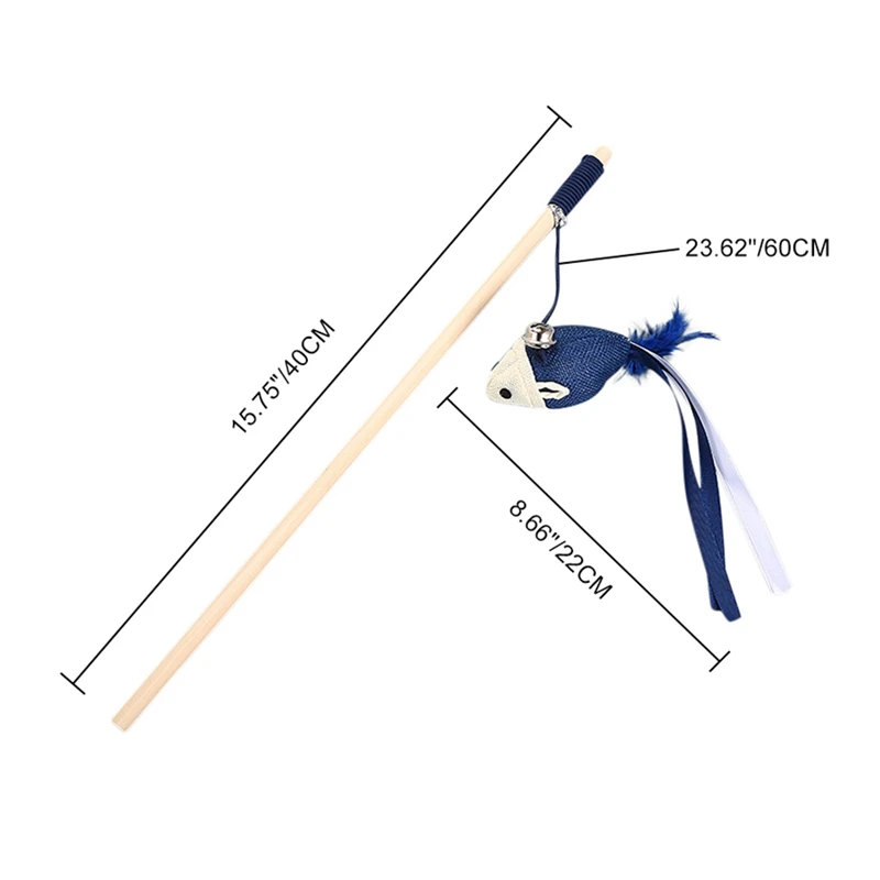 Игрушка для кошек, мышь, креветка, перо, кошачья Дразнилка, деревянная палочка, игрушка для кошек, Товары для детей, домашние животные с колокольчиком