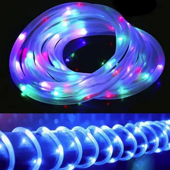 

Solar Waterproof Rope Tube LED 8 Functions Twinkle Lights New Year Wedding Solar Copper Wire String Light Creative 12M/22M