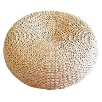 

New Arrival Natural Straw Round Ottoman Tatami Cushion Chair Cushion Floor Cushion Yoga Meditation Round Doormat Yoga Round Mat