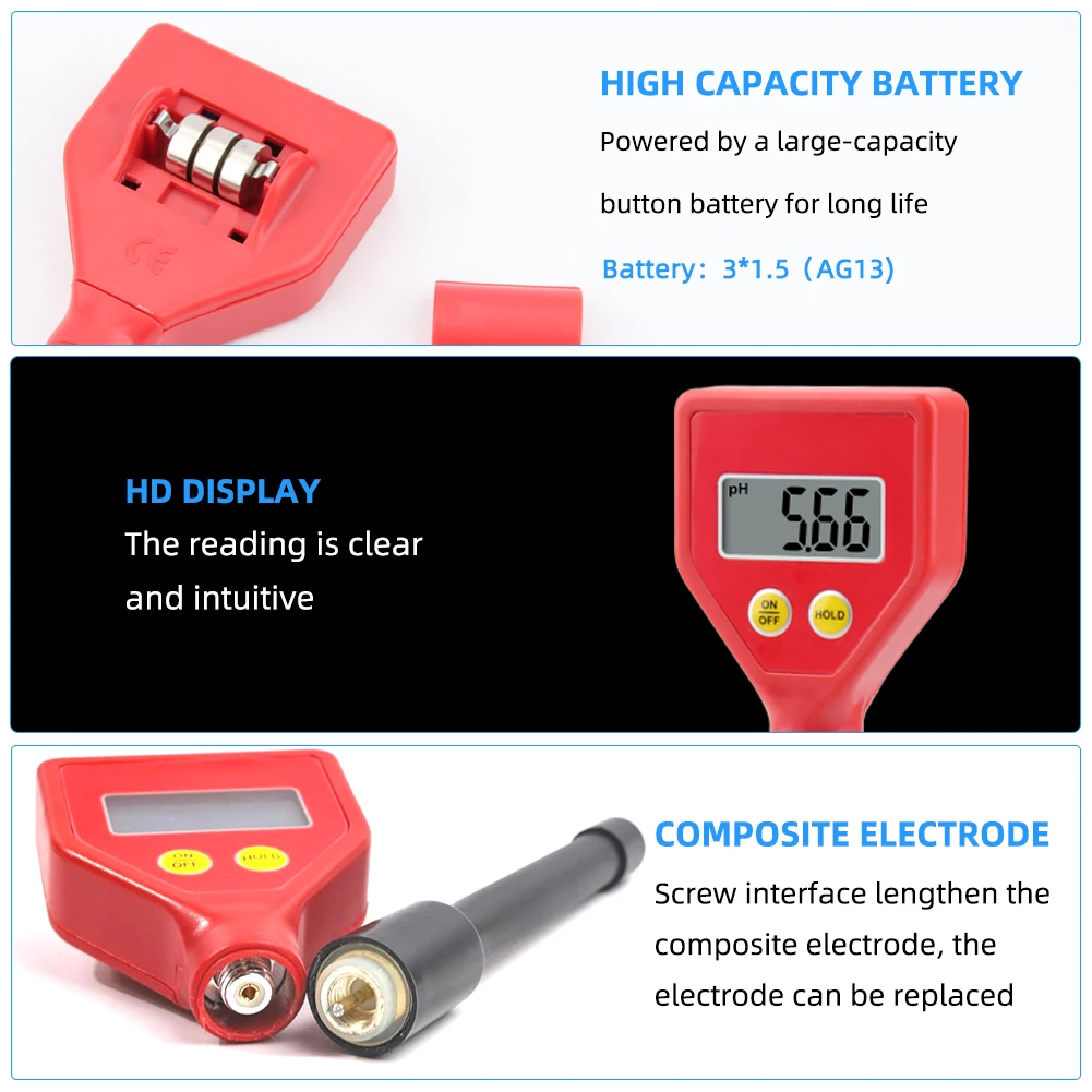 PH-98103 Pen Type Ph Meter 0.1 High Precision Digital PH Water Quality Tester Po