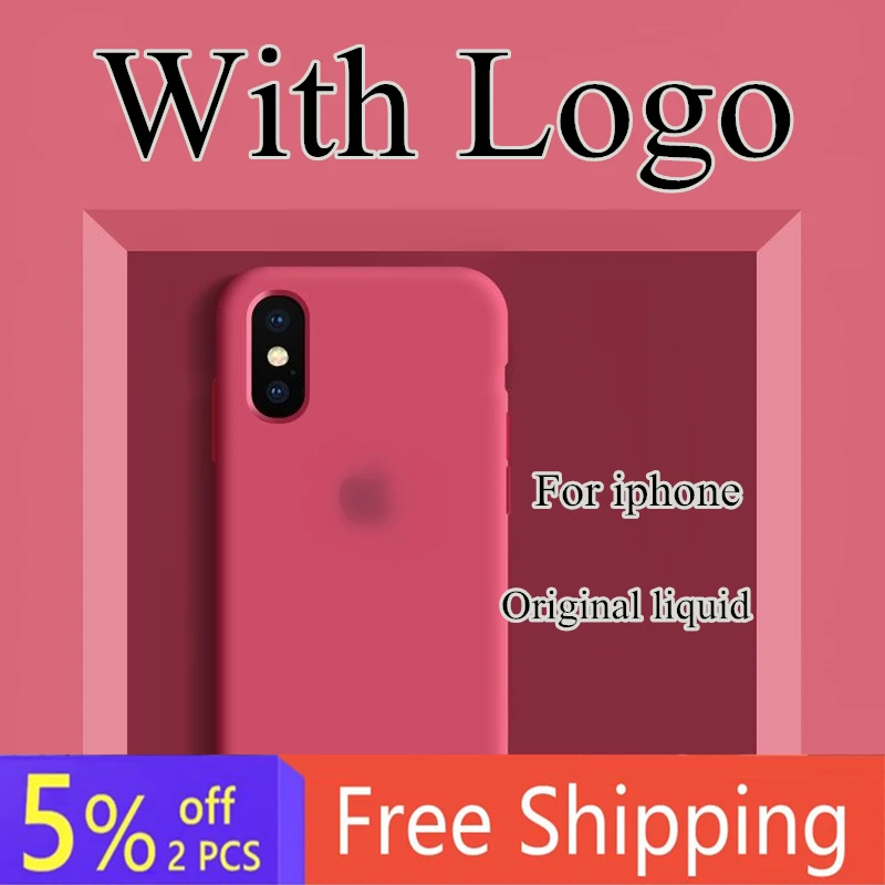 

Silicone Original Case For iPhone 11 Pro MAX X Xs XR MAX Cases for apple iPhone 7 8 Plus 6 6s 5 5s SE case with logo