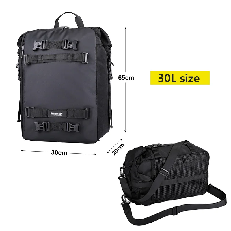 Motorcycle Motocross Rear Seat Bag 10L 20L 30L Waterproof Luggage Pack Multi-Function 4 IN 1 Bumper Modification Bale