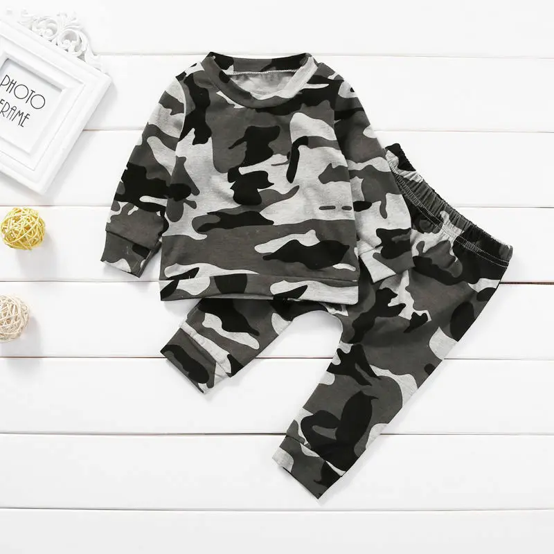 

2019 Autumn Warm Newborn Baby Boy Girl Long Sleeve T-shirt Tops Pants Outfit Set Clothes 2PCS