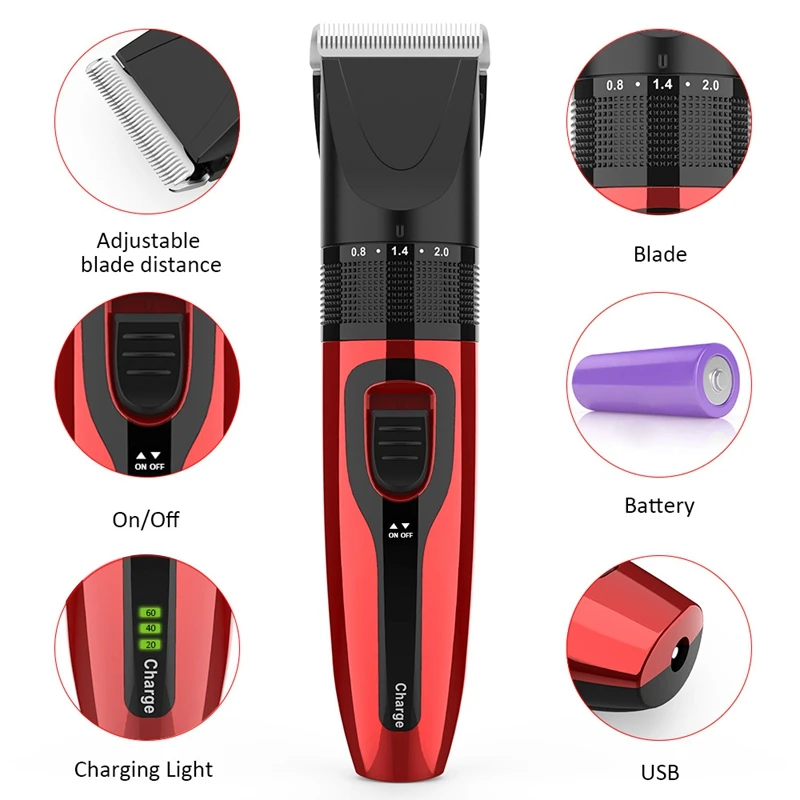 Машинка для стрижки собак машинка набор малошумная домашних животных USB