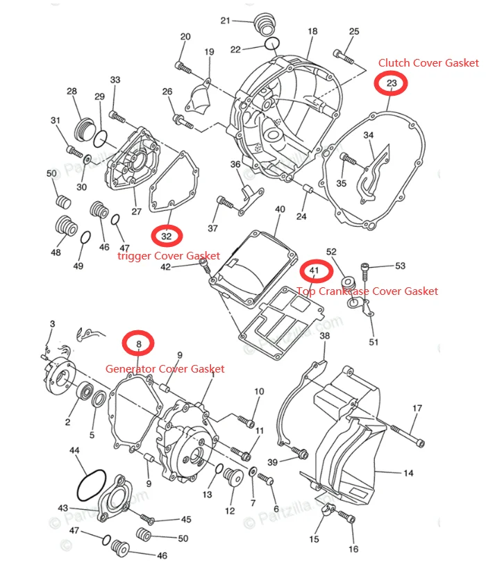 Kits de Junta, Gerador de cárter, Yamaha