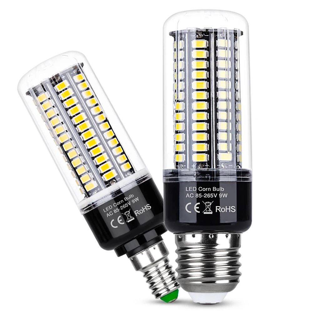 Светодиодная лампа Кукуруза E27 E14 SMD5736 светодиодная переменного тока 110 В 220