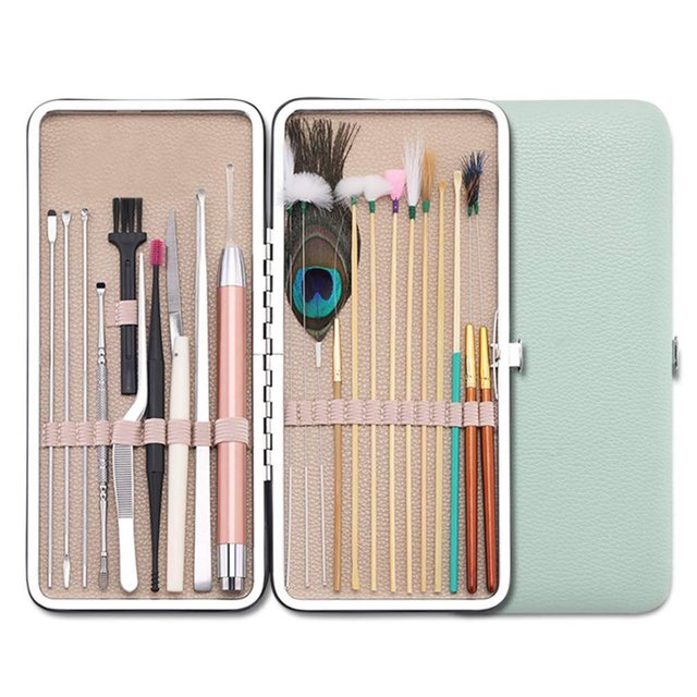 Ear Pick Set Earwax Kit Ear Wax Removal Spoon Ear Care Tools For Ear Massage Adult Earpick Ear Picker With LED Light