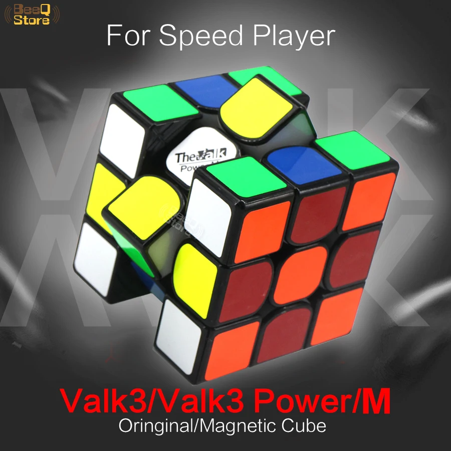 Волшебный куб Qiyi Mofangge Valk3 Power M магнитный 3x3x3 Magico Cubo черная игра головоломка без