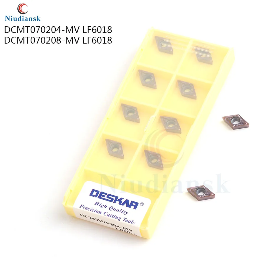 10 шт. DCMT070204 DCMT070208 MV LF6018 100% оригинальная карбидная вставка токарный станок с ЧПУ