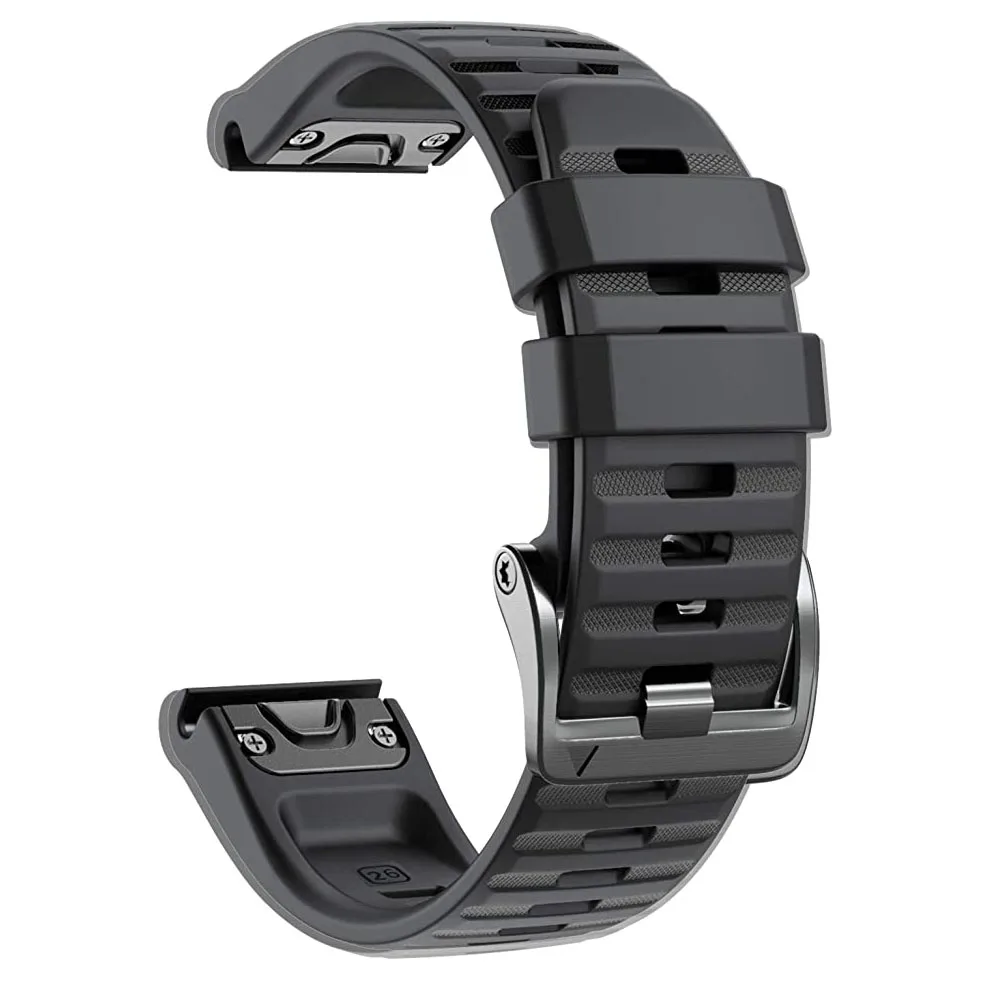 Premium Silicone Quickfit Watchband Strap with 26 22mm Screw Buckle