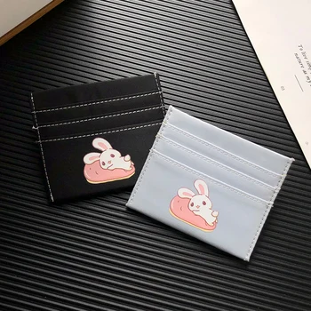 

2019 Cute Rabbit Fashion Women Girl ID Credit Card Holder Case High Quality Lightweigh Thin Coin Purse Passport Cover Cards Bag