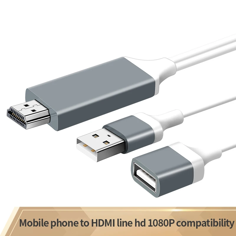 HD мультимедийный проектор ios USB HDMI кабель зеркало литой дисплей 1080P Full HD HDMI AV адаптер видео кабель для iPhone к HD ТВ проектор