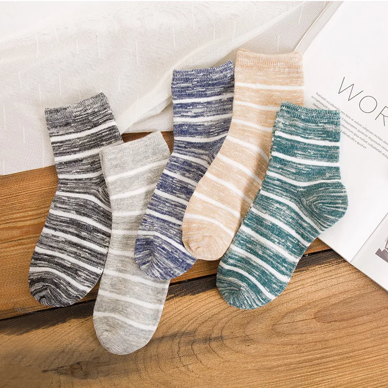 10 пара/лот новый дизайн хлопковые плотные эластичные длинные чулки мужские носки