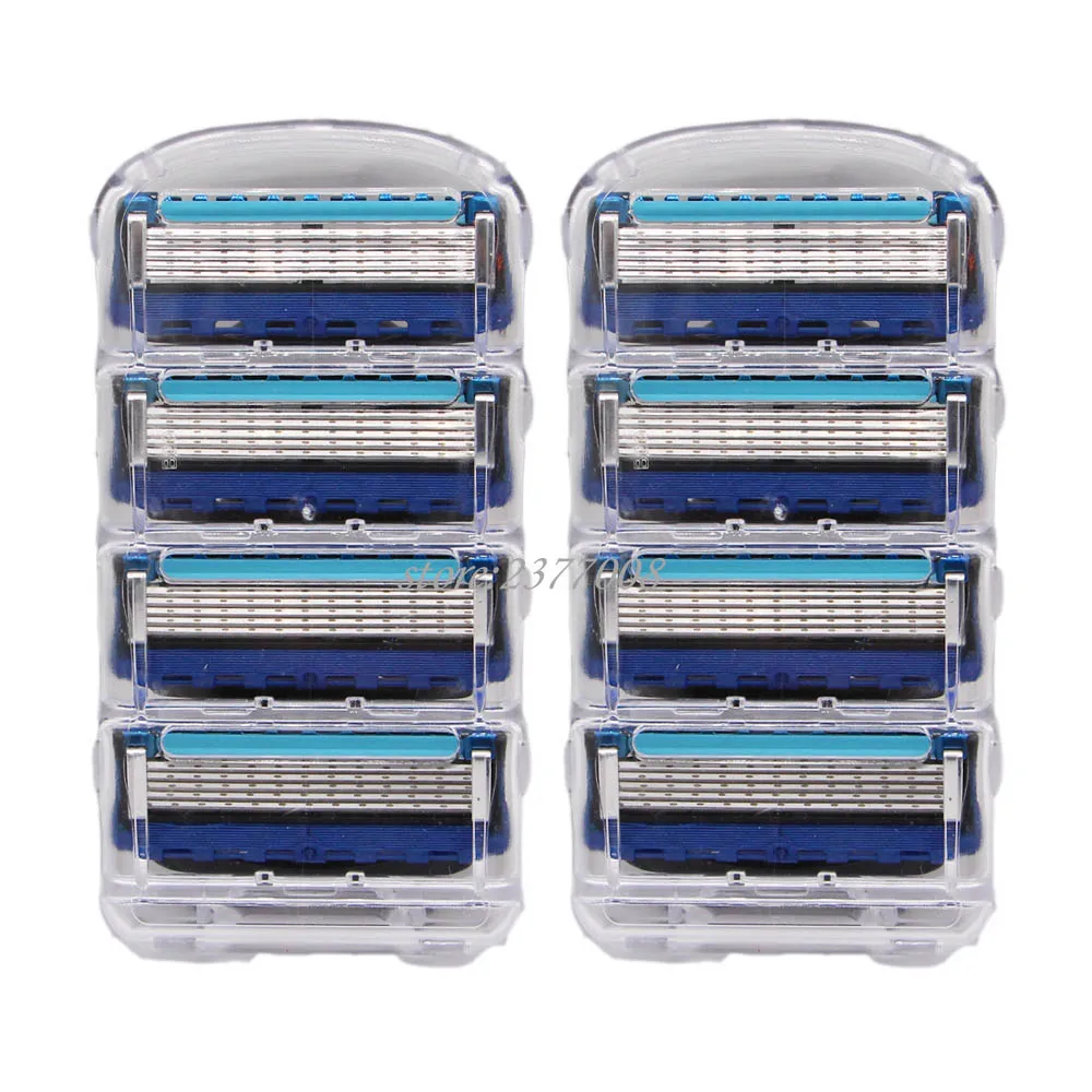 illettee Best Quality 4pcs/lot Professional 5 Layers Shaving Razor Blades Compatible For Men Face Care