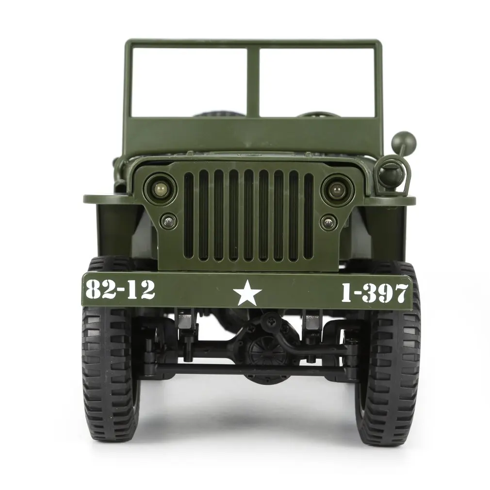  C606 1:10 RC Car 2.4G 4WD Convertible Remote Control Light Jeep Four-Wheel Drive Off-Road Military 