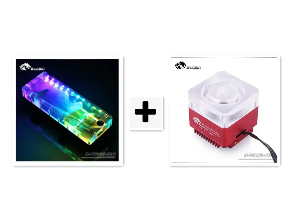 Bykski B-TK220-DDC B-TK180-DDC коробка насоса прямоугольный резервуар с B-PMD3-COV насос высокой емкости экономичное решение - Цвет лезвия: With B-PMD3-CRD Pump